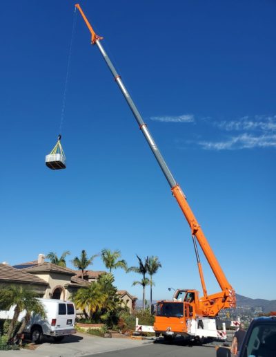 Crane Lifts Hot Tub Spa