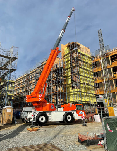 Crane Working on New Construction